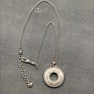 Brighton Reversible Silver Circle & Goldtone Pendant Necklace